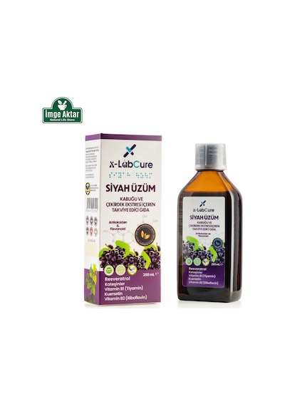 X-labcure Siyah Üzüm Kabuğu Ve Çekirdek Ekstresi 250 Ml - Resveratrol Kaynağı