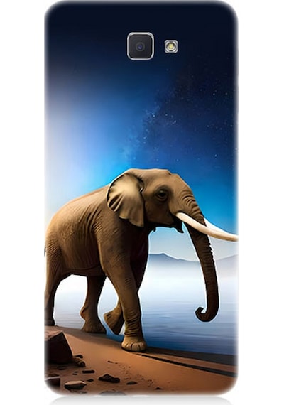 Samsung Galaxy J7 Prime Uyumlu Silikon Kılıf Deniz Gökyüzü Ve Fil