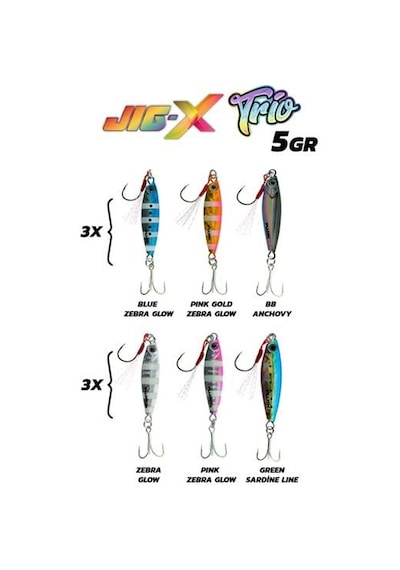 Fujin Jig-x Trio 3lü Micro Jig 5gr