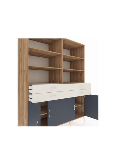 Kronos Gardrop 8 Raflı 4 Çekmeceli 4 Kapaklı 176x59x221 Çam-antrasit/aytaşı Antrasit/aytaşı Kronos Gardrop 8 Raflı 4 Çekmeceli 4 Kapaklı 176x59x221 Çam-antrasit/aytaşı Antrasit/aytaşı