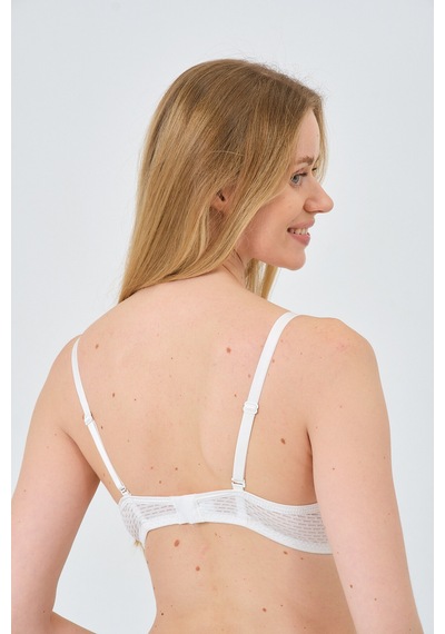 Mistirik Blera Model Push Up Destekli Extra Dolgu Detaylı Kaplı Doublu Premium Günlük Büstiyer Ekru Renk Ekru