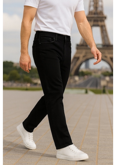 Cedy Denim Regular Fit Jean Martin Yüksek Bel Standart Kesim Esnek Kot Pantolon C336 Siyah Cedy Denim Regular Fit Jean Martin Yüksek Bel Standart Kesim Esnek Kot Pantolon C336 Siyah