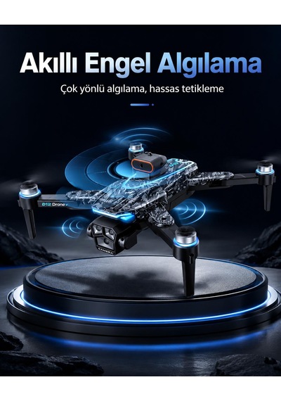 T2p Drone 4 Üç Fpv Kamera 360 Derece Engel Algılama Wifi Cam Optik Akış Konumlama Elektirkli Kamera Katlanabilir 4.3 İnç Ekranlı Kumanda Başsız Mod 360 Derece Takla Engelden Kaçma