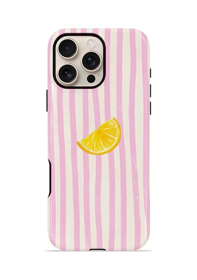 Apple iPhone Uyumlu 16 Pro Vorian Çift Katmanlı Kılıf Pink Lemon Drop