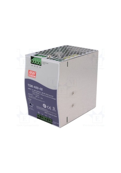 Meanwell Tdr-480-48 ,3-faz/380vac 48vdc/10a Güç Kaynağı Gri