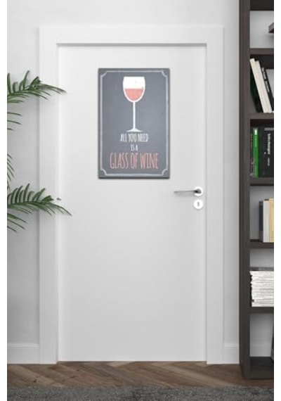Ayrex Kağıt Duvar Posteri All You Is A Glass Of Wine Retro Drtr0118