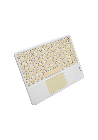 Touchpad Uyumlu Bluetooth Klavye Slim Kablosuz Wifi Q Klavye Düz Renk