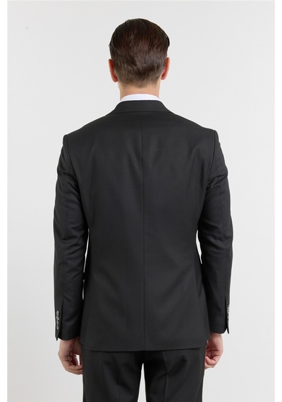 İmza Siyah Kırlangıç Yaka 6 Drop Slim Fit Tam Astar Esnek Takım Elbise 1001260153