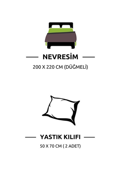 Loyal Home Çift Kişilik Nevresim Seti Çarşafsız - Kahve
