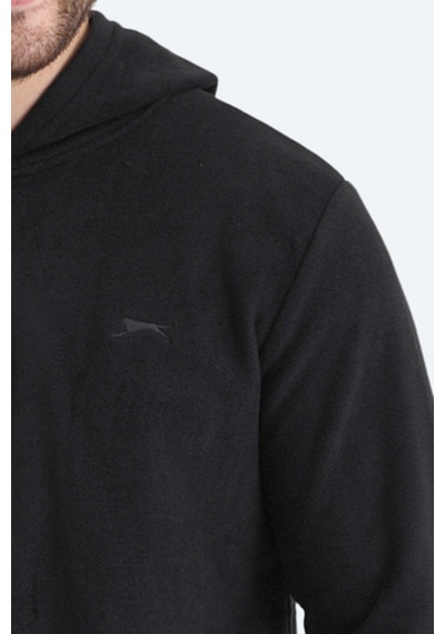 Slazenger Samson 2 Li Set Erkek Fermuarlı Kapüşonlu Cepli Sweatshırt Siyah - İndigo