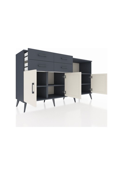 Hyperion Konsol 4 Raflı 4 Çekmeceli 4 Kapaklı 176x44x99 Antrasit- Antrasit-aytaşı/antrasit Hyperion Konsol 4 Raflı 4 Çekmeceli 4 Kapaklı 176x44x99 Antrasit- Antrasit-aytaşı/antrasit