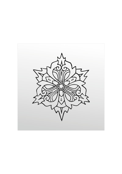 Folyo Sticker Çiçek Deseni Adkpquy337 160cm Uzunluk Siyah