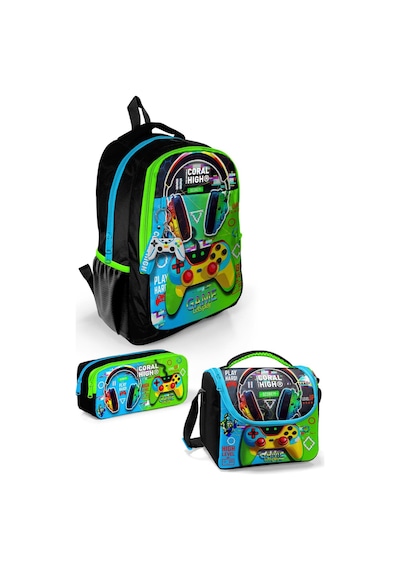 Coral High Kids Kulaklık Game Desenli 3 Lü Okul Çanta Seti Set0123667