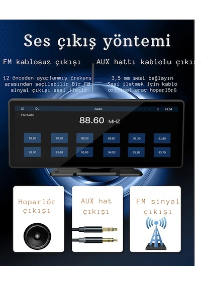 Techtic Tak Çalıştır Carplay App Android Auto Ekran Kablosuz