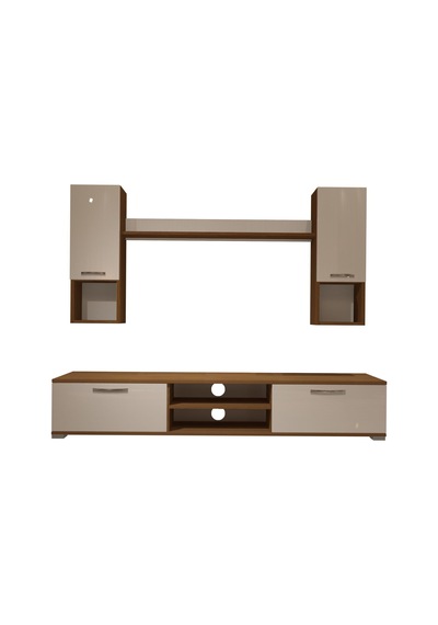 Decoraktiv Eko 5da Slm Dvd Tv Ünitesi Tv Sehpası - Ceviz Beyaz Ahşap - Beyaz