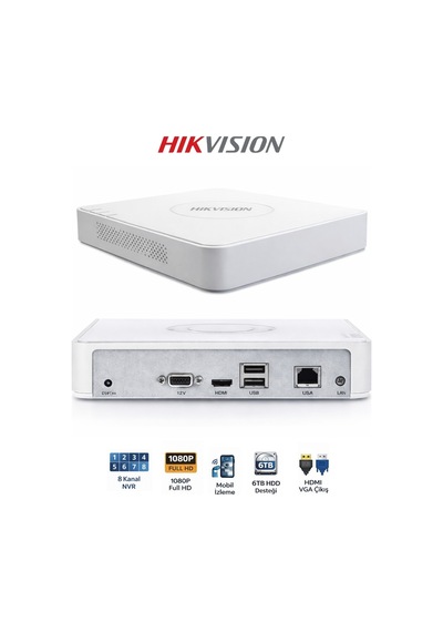 Ds-7108nı-q1 8 Kanal Nvr 6mp Canlı İzleme Destekli