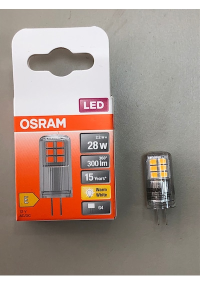 Osram 5 Adet G4 Led Lamba 12v 2,2w 300 Lümen 2700 Kelvin Sarı 15,