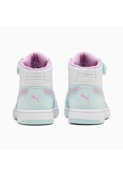 Puma Rebound Slam Mıd Faded Glow Çocuk Ayakkabısı Çok Renkli