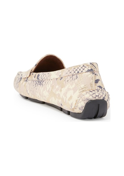 Kurt Geiger Yılan Desenli Eagle Loafer Ayakkabılar Altın