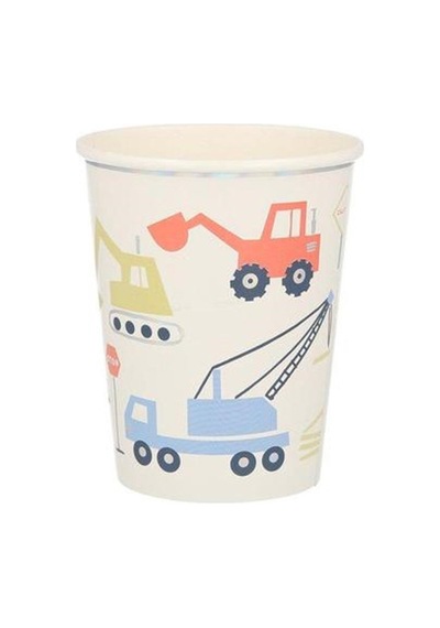 Meri Meri - Construction Cups - İnşaat Bardaklar - 8'li