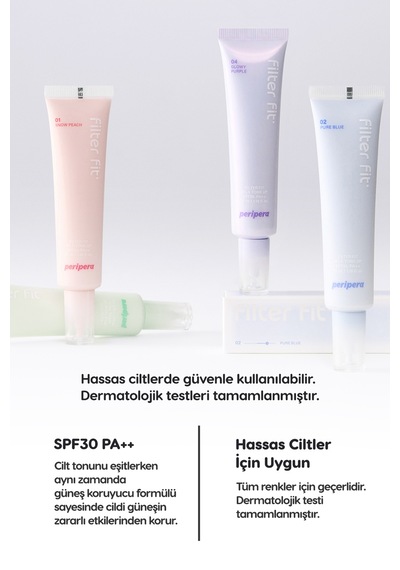 Peripera Filter Fit Milk Tone Up SPF30 002 Pure Blue