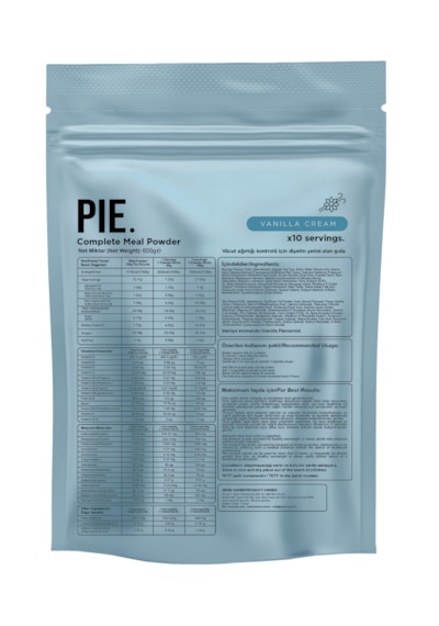 Pıe. Proteinli Öğün Tozu / Vücut Ağırlığı Kontrolü İçin Diyetin Yerini Alan Gıda / Vanilya Ve Muz Aromalı /40 Öğün Karışık