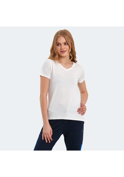 Slazenger PERICAS 3 lü Set Kadın  Ekru - Koyu Gri - Siyah Tişört