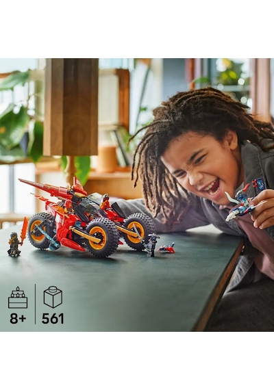 LEGO® NINJAGO® Ninja Savaş Aracı 71844 - 8 Yaş ve Üzeri Çocuklar için 3’ü 1 Arada Oyuncak Yapım Seti (561 Parça)