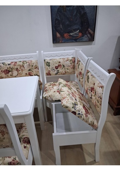 Köşe Mutfak 90568 Tk Kayın Ahşap Sandık Açıl Masa Babyface Çiçekli Kumaş Parlak Beyaz Lake Beyaz Köşe Mutfak 90568 Tk Kayın Ahşap Sandık Açıl Masa Babyface Çiçekli Kumaş Parlak Beyaz Lake Beyaz