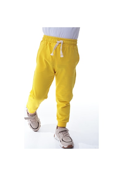Unisex Çocuk %100 Pamuk Günlük Jogger Eşofman Altı 12 Ay 5 Yaş Sarı