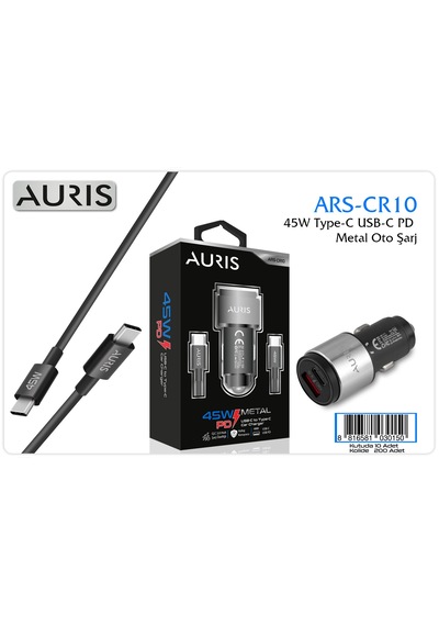 Auria Metal Oto Şarj Seti