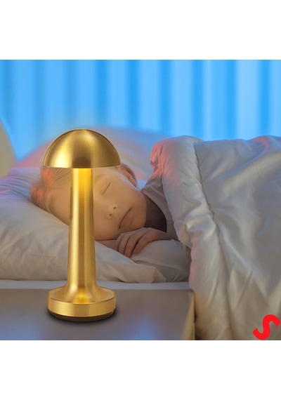 Şarjlı Dokunmatik Ayarlanabilir Renk Tonlu Led Masa Lambası - 22cm Renkli