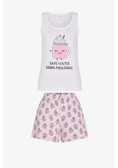 Penti Açık Pembe Milkshake Pamuklu Şortlu Pijama Takımı