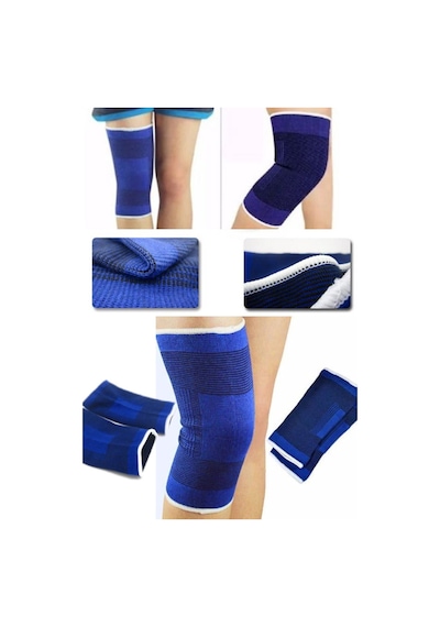 2 Li Elastik Dizlik - Egzersiz Ve Spor Dizliği Büyük Boy 23 Cm