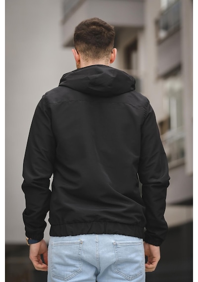 Oksit Antonin Bel Ve Kol Lastikli Slim Fit Erkek Mevsimlik Mont Yağmurluk 001