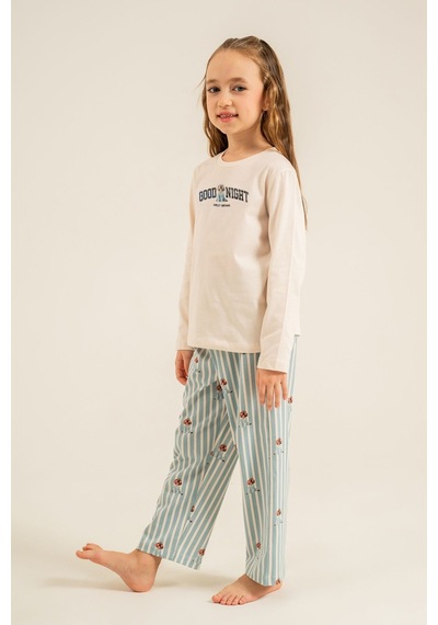 Arnetta Anne Kız Sweet Dreams Krem Uzun Kol Pijama Takım Ar3734-a-v1 Ar3734-a-v1