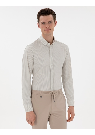 Pierre Cardin Erkek Çağla Gömlek Desenli 50301583-vr016 Çağla Yeşil