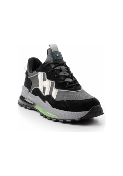 Bambi Siyah Leather Erkek Sneaker E01185506102 Siyah