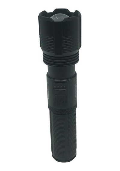 TC24-36 800 Lumen Şarjlı Darbeye Dayanıklı Güçlü Zoomlu Fener Siyah
