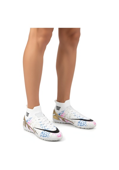 N Moda Air Laliga Yarı Profesyonel Çoraplı Çim-halı Saha Kauçuk Taban Unisex Futbol Ayakkabısı Beyaz-altın N Moda Air Laliga Yarı Profesyonel Çoraplı Çim-halı Saha Kauçuk Taban Unisex Futbol Ayakkabısı Beyaz-altın