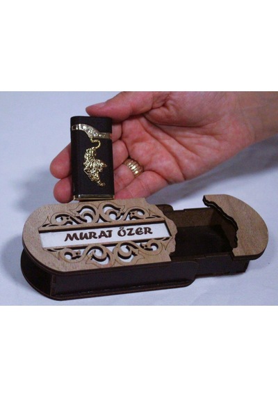 Mrchediyesepeti Çakmak Kişiye Özel İsim Yazılı Ve Mdf Tasarım Kutulu No:139