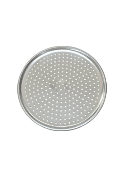 Çelik Pizza Tepsisi 28 Cm Paslanmaz Çelik Tepsi Metalik Gri
