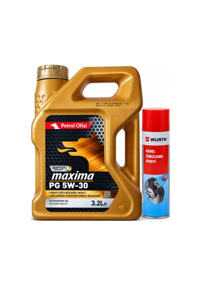 Petrol Ofisi Maxima PG 5W-30 3.2 L + Würth Balata Spreyi 500 ML