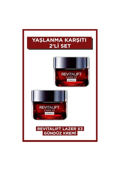 Revitalift Lazer X3 Yoğun Gündüz Bakım Kremi 2'li Set pktlprvtykkbakkrm-8743