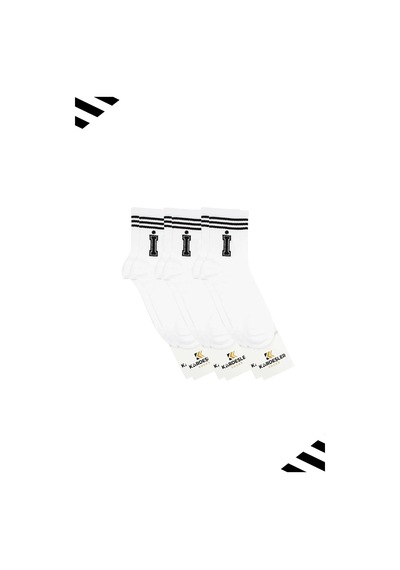 Kardeşler Çorap Unisex İ Harfi Desenli Tenis Çorap Harfli Çorap 3'lü Paket Beyaz - 636009419 Beyaz