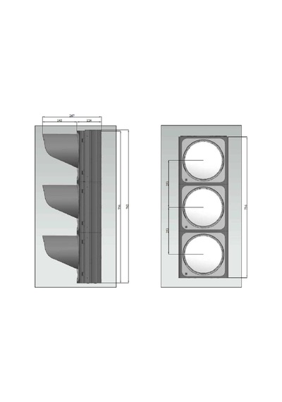 200 mm Power Ledli Oto Sinyal Verici, Trafik Lambası-571 - 12 VDC