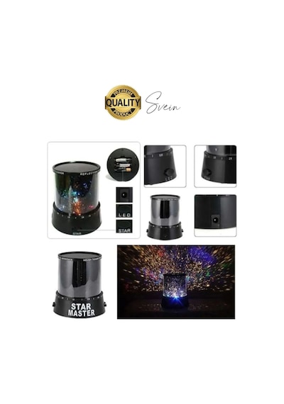 Premium Işık Yansıtmalı Yıldız Projeksiyon Gece Lambası Masa Üstü Pilli Ve Usb Tavan Duvar Ambiyans Diğer