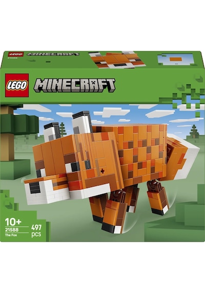 LEGO® Minecraft® Tilki 21588 - 10 Yaş Üzeri Çocuklar için Duruşu Ayarlanabilir Dekoratif Yaratıcı Oyuncak Yapım Seti (497 Parça)
