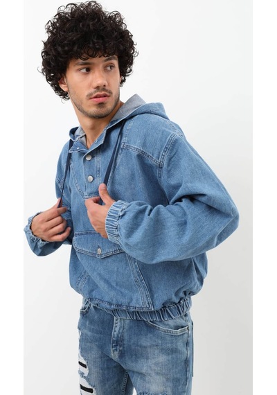 Keepout Erkek Jean Sweatshirt Mavi 001