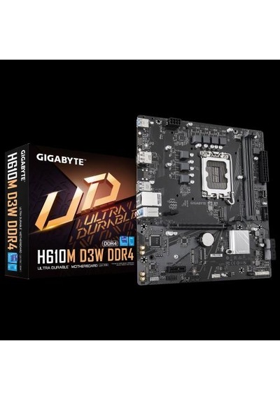 Gıgabyte H610m-d3w Ddr4 3200 Hdmı / Dp M.2 1700p Usb 3.2 Gen1 12-13-14. Nesil